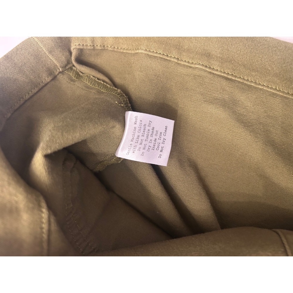 Evys Tree The Mia Olive Green Ruffle Utility Field Jacket Womens Medium ET1045 - Picture 10 of 11
